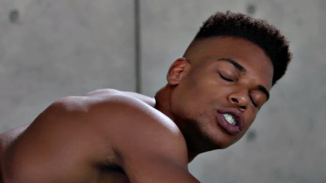 Dirty black gay smashed in ass by perverted fucker