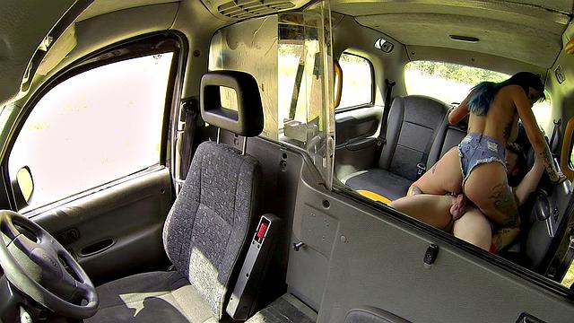 Get ready for a wild ride with a passenger in high heels and doggystyle action