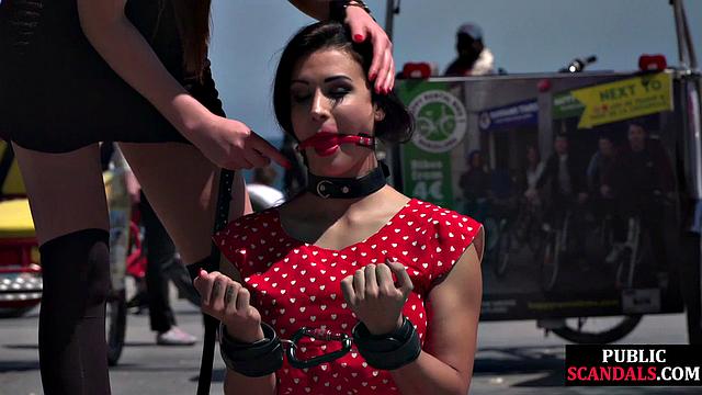 Bigbooty babe gets mouthgagged and humiliated