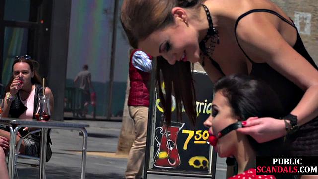 Bigbooty babe gets mouthgagged and humiliated