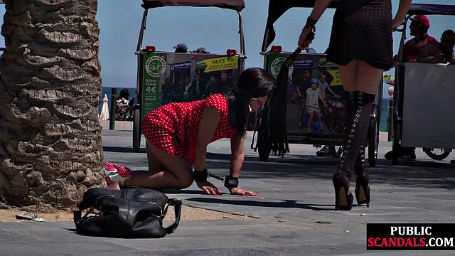 Bigbooty babe gets mouthgagged and humiliated