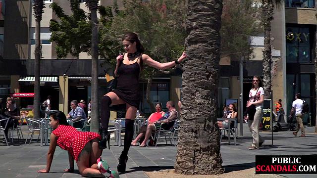 Bigbooty babe gets mouthgagged and humiliated