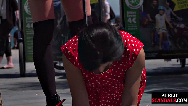 Bigbooty babe gets mouthgagged and humiliated