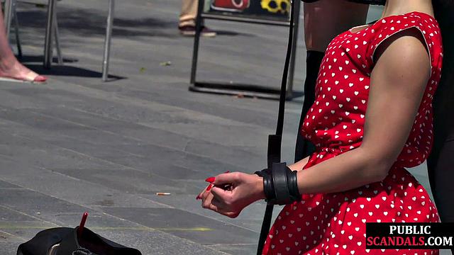 Bigbooty babe gets mouthgagged and humiliated