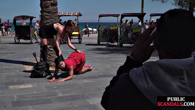 Bigbooty babe gets mouthgagged and humiliated