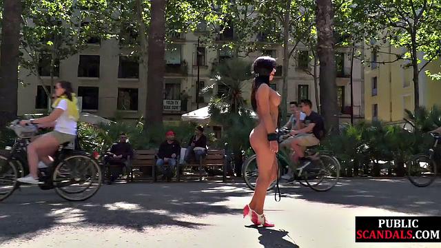 Bigbooty babe gets mouthgagged and humiliated