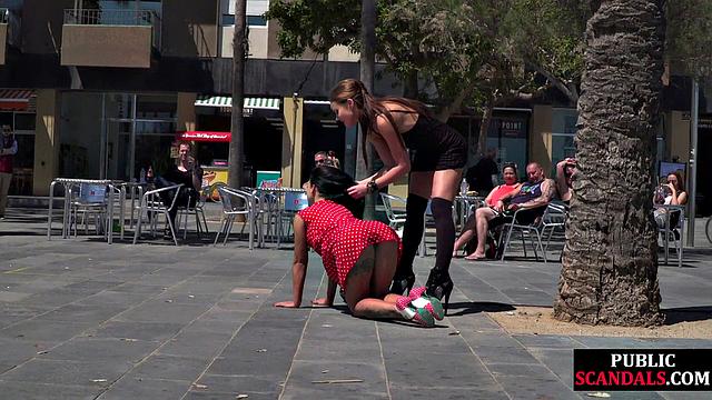 Bigbooty babe gets mouthgagged and humiliated