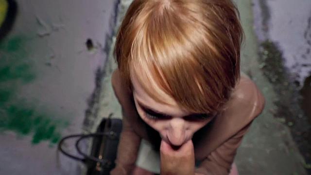 POV redhead teen sucks and rides big fat cock