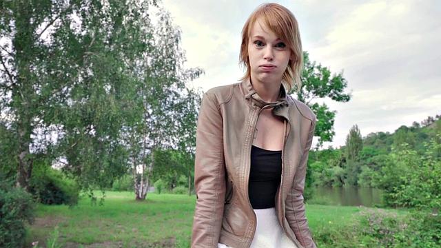 POV redhead teen sucks and rides big fat cock