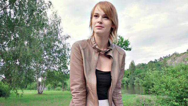 POV redhead teen sucks and rides big fat cock