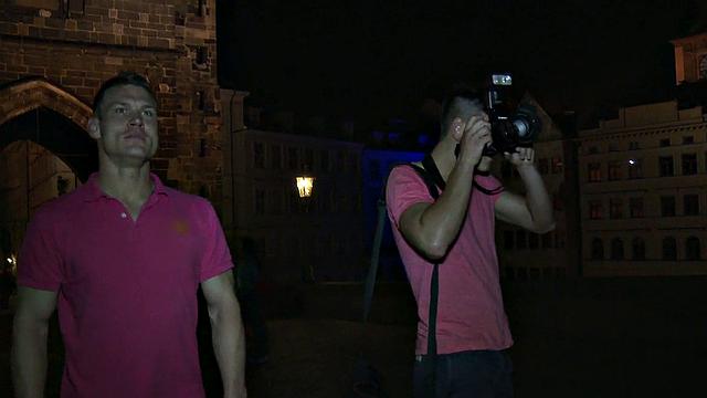 BF drills his muscular friend's ass in public like a pro