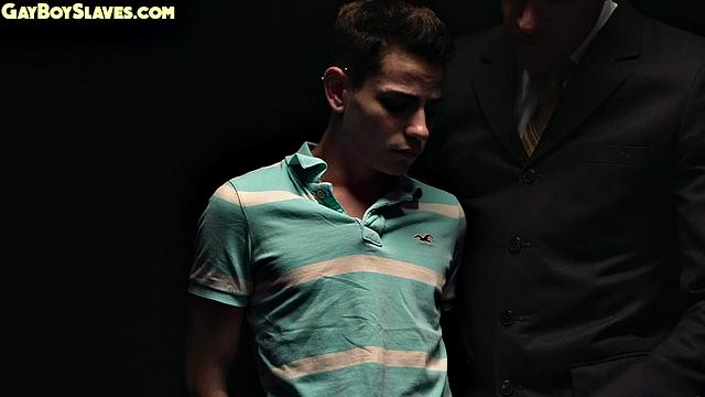 Skinny oiled submissive twink gets by dominant DILF