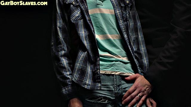 Skinny oiled submissive twink gets by dominant DILF