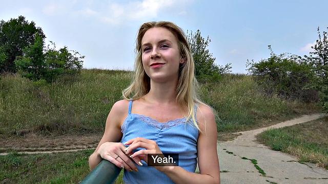 Blonde bombshell gets her tight body pounded hard and takes a cumshot