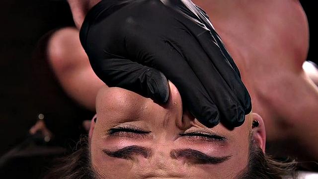 Predicament babe tormented with toys in her pussy