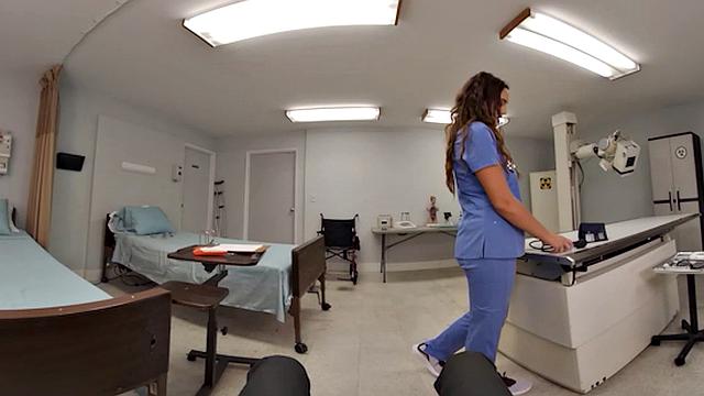 Sexy nurse Nolina Nyx gives a full medical exam while riding your big cock