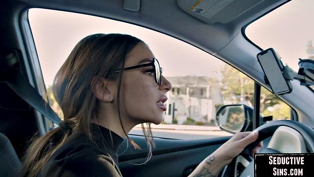 Horny big booty babe riding her lover