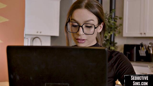 Horny big booty babe riding her lover