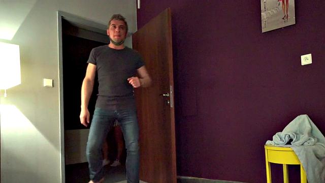 Roommates banged in 3some by owner