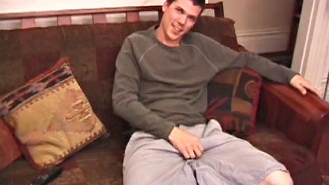 After class, Matt pops in a porn video and invites us to watch him jerk off. He fondles his cock and then pulls out and strips down.