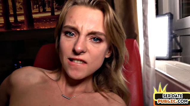 Public picked up babe banged after BJ in hotel