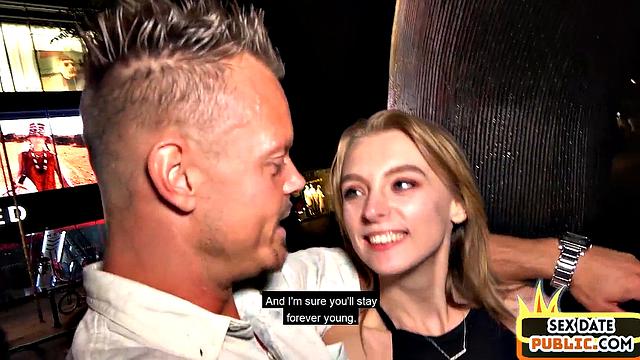 Public picked up babe banged after BJ in hotel