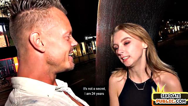 Public picked up babe banged after BJ in hotel