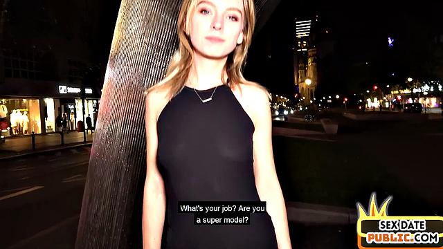 Public picked up babe banged after BJ in hotel