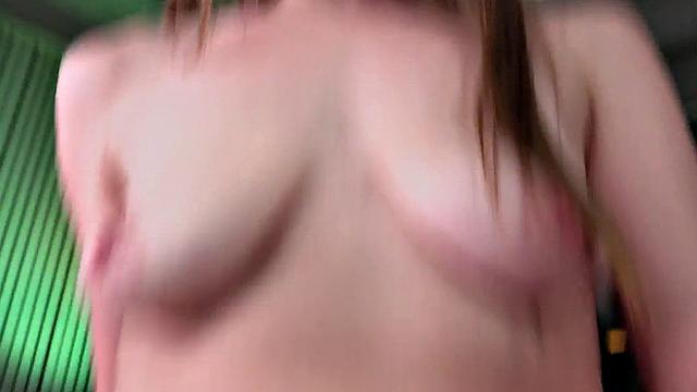 Cutie deepthroating dick in POV