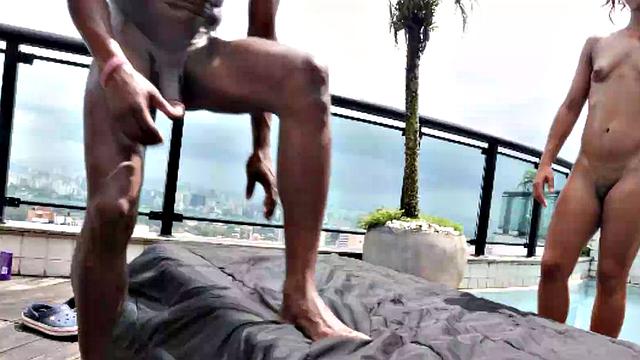 Brazilian BFF threesome with anal goddess Donabella, slim Victoria Dias, and big dick Jeff Black