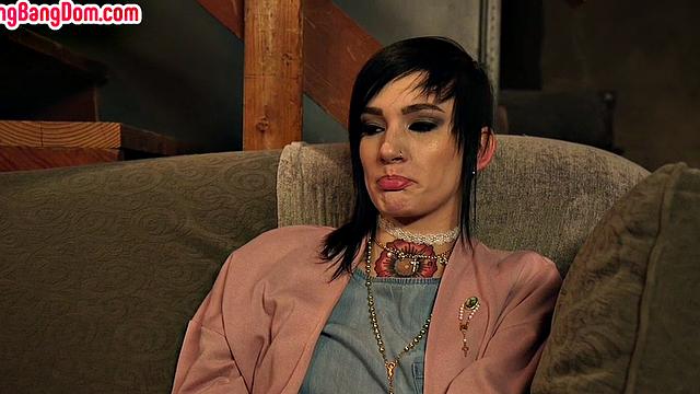 IR anal babe gangbanged and dominated till bukkake.