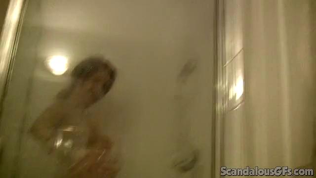 Sexy Chick with Big Tits Recorded Inside Shower By BF