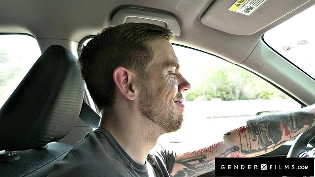 GenderXFilms - Trans Beauty Hitchhiker Rides Massive Driver