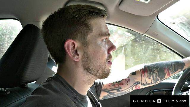 GenderXFilms - Trans Beauty Hitchhiker Rides Massive Driver