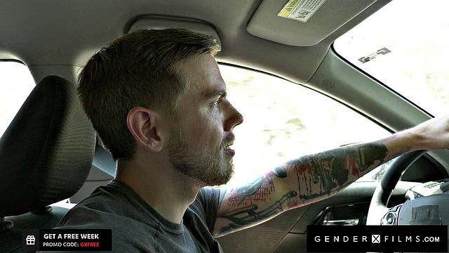 GenderXFilms - Trans Beauty Hitchhiker Rides Massive Driver