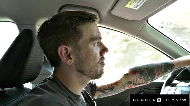 GenderXFilms - Trans Beauty Hitchhiker Rides Massive Driver