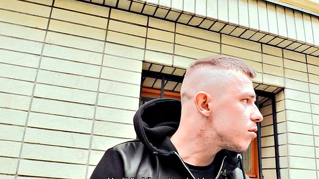 Pulled euro stud assfucked and covered in cum in POV