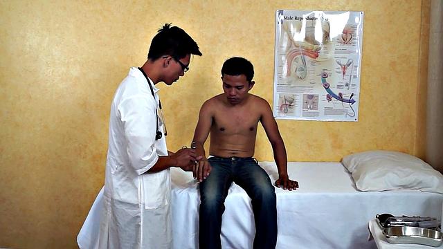 Slim Asian bred by medic after exam and anal fingered