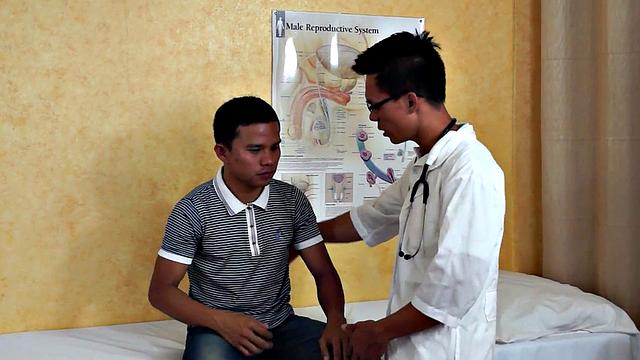 Slim Asian bred by medic after exam and anal fingered