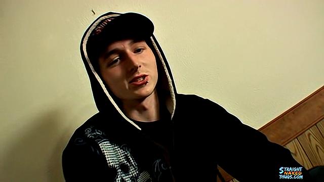 Horny skater dude drops his board and gets off solo-deck is the only thing he's grinding today