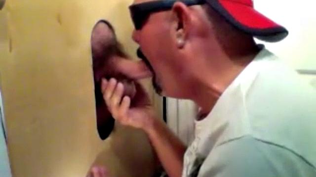 New Guy Tries A Gloryhole Blowjob