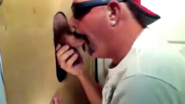 New Guy Tries A Gloryhole Blowjob
