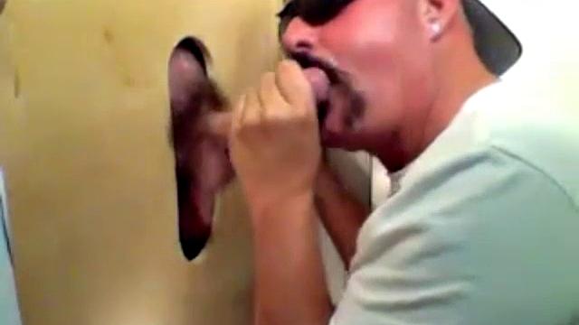 New Guy Tries A Gloryhole Blowjob