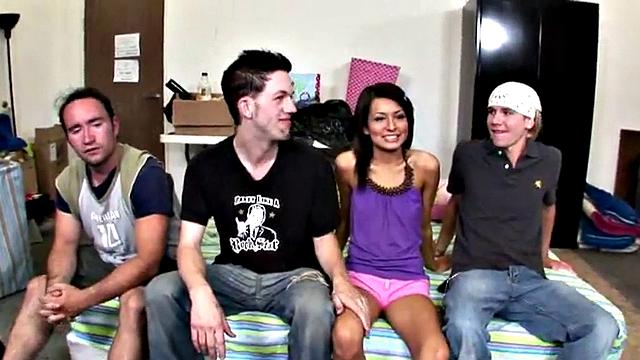 Lexi diamond getting her pussy banged in a fourway