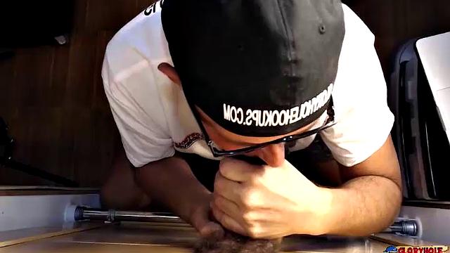 Construction Worker Needs Gloryhole Blowjob