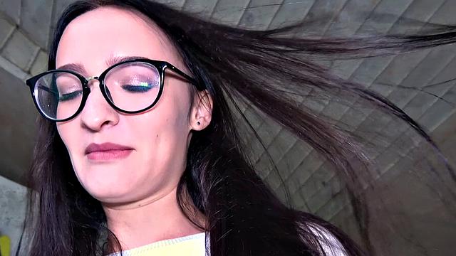 Young Czech chick with a bald pussy gets drilled hard under the bridge