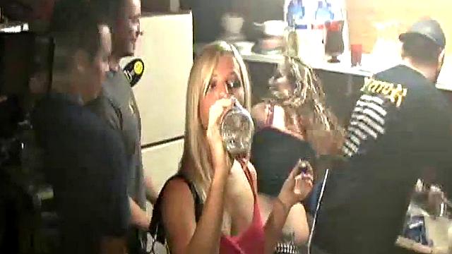 Coed party teen fucks after fingering