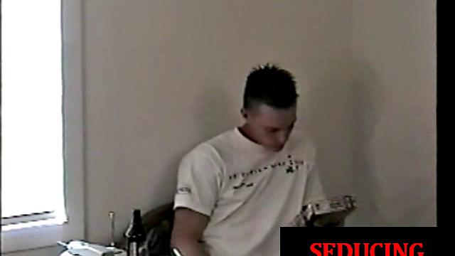 Athletic straight dude jerks off before getting pounded by DILF's huge cock