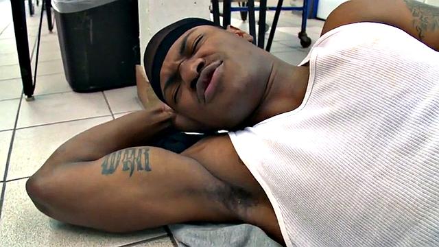 Nubian thug fucked in public laundry room by white