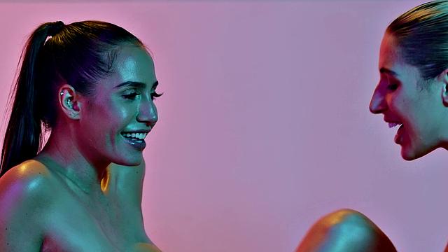 Latina lesbians work out their kinks with pussy licking and kissing in sneakers